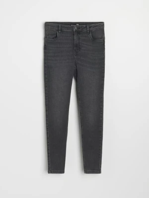 Sinsay - Jeansy skinny fit - szary