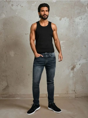 Sinsay - Jeansy skinny fit - szary