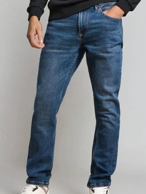 Sinsay - Jeansy skinny - granatowy