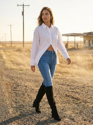 Sinsay - Jeansy skinny high waist - niebieski