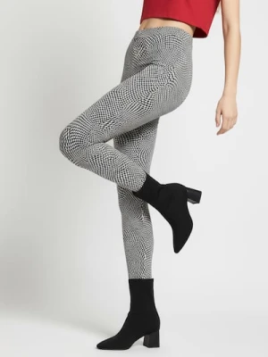 Sinsay - Jeansy skinny high waist w szachownicę - czarny