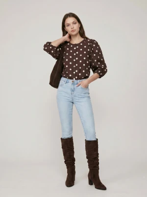 Sinsay - Jeansy skinny high waist z domieszką wiskozy - niebieski