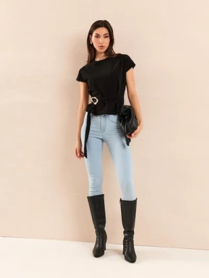 Sinsay - Jeansy skinny - niebieski