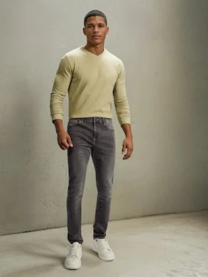 Sinsay - Jeansy skinny - szary