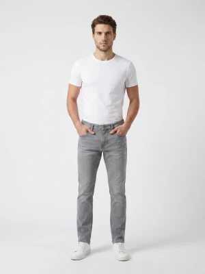 Sinsay - Jeansy skinny z efektem sprania - kremowy