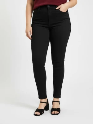 Sinsay - Jeansy skinny z wysokim stanem plus size - czarny