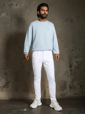 Sinsay - Jeansy slim - biały