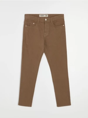Sinsay - Jeansy slim - brązowy