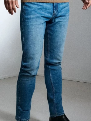 Sinsay - Jeansy slim fit - granatowy