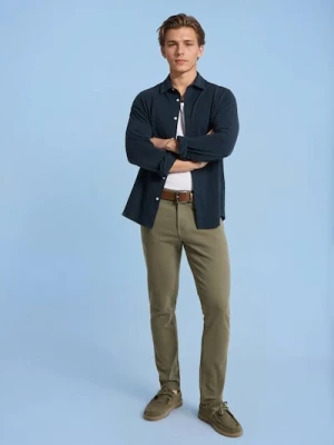 Sinsay - Jeansy slim fit - khaki
