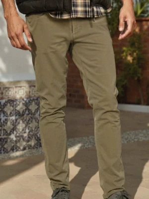 Sinsay - Jeansy slim fit - khaki