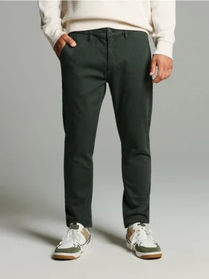 Sinsay - Jeansy slim fit - zielony