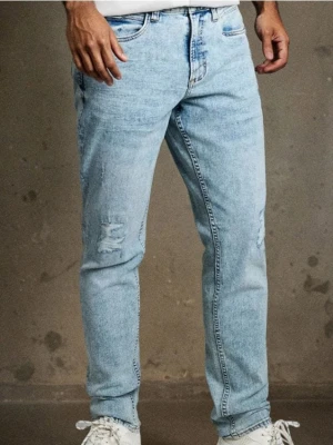 Sinsay - Jeansy slim - niebieski