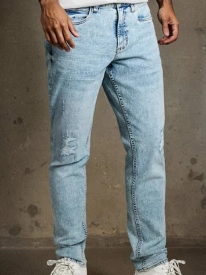 Sinsay - Jeansy slim - niebieski