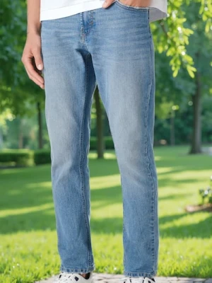 Sinsay - Jeansy slim - niebieski