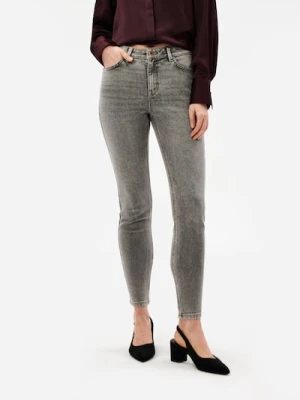 Sinsay - Jeansy slim - szary