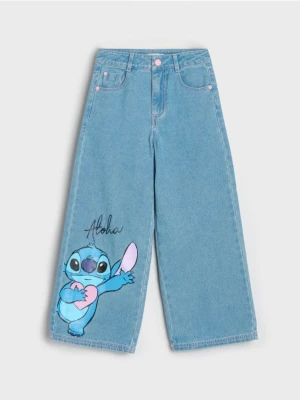 Sinsay - Jeansy Stitch - niebieski