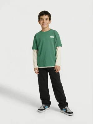 Sinsay - Jeansy straight fit - czarny