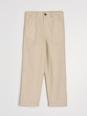 Sinsay - Jeansy straight leg - beżowy