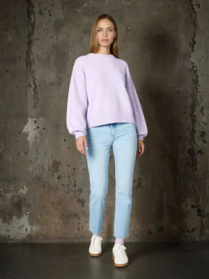 Sinsay - Jeansy straight mid waist - niebieski