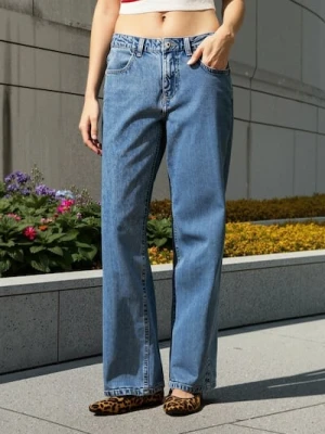 Sinsay - Jeansy straight - niebieski