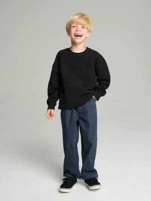 Sinsay - Jeansy wiązane w talii - granatowy