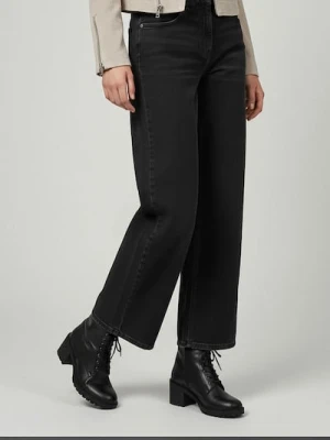 Sinsay - Jeansy wide leg - czarny