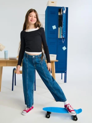 Sinsay - Jeansy wide leg - indigo jeans