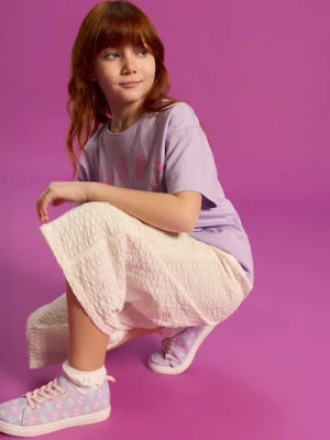 Sinsay - Jeansy wide leg - kremowy