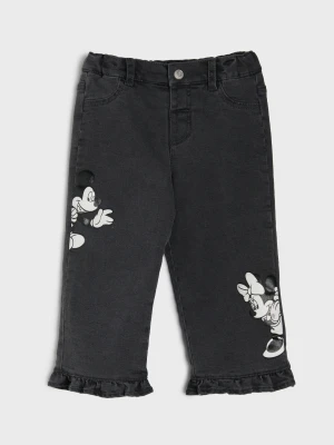 Sinsay - Jeansy wide leg Mickey and Minnie - szary