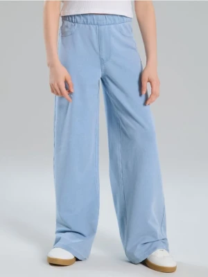 Sinsay - Jeansy wide leg - niebieski