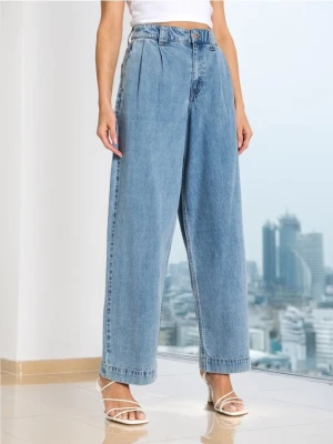 Zdjęcie produktu Sinsay - Jeansy wide leg - niebieski