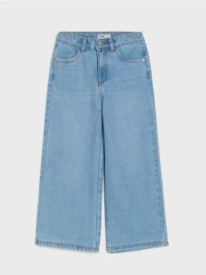 Sinsay - Jeansy wide leg - niebieski
