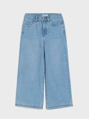 Sinsay - Jeansy wide leg - niebieski