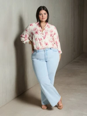 Sinsay - Jeansy wide leg - niebieski