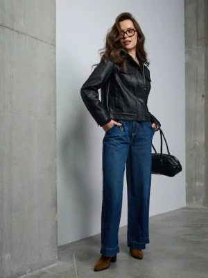 Sinsay - Jeansy wide leg - niebieski