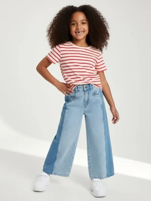 Sinsay - Jeansy wide leg - niebieski