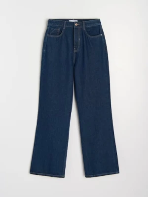 Sinsay - Jeansy wide leg - niebieski