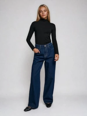 Sinsay - Jeansy wide leg - niebieski