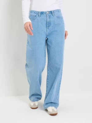 Sinsay - Jeansy wide leg - niebieski