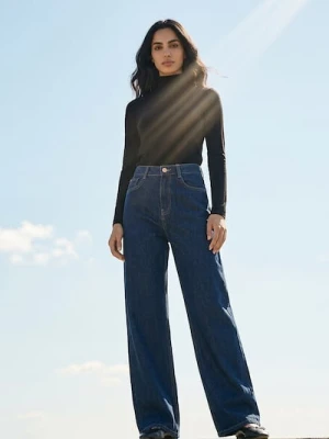 Zdjęcie produktu Sinsay - Jeansy wide leg - niebieski