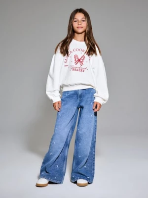 Sinsay - Jeansy wide leg - szary