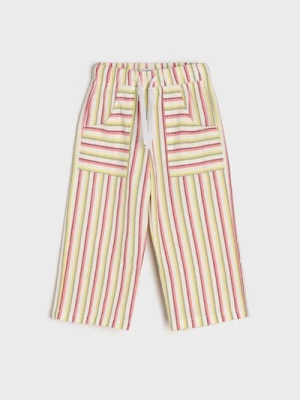 Sinsay - Jeansy wide leg w paski - wielobarwny