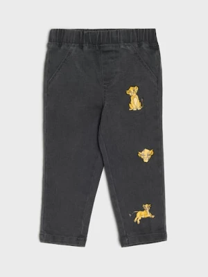 Sinsay - Jeansy z elastycznym pasem The Lion King - szary