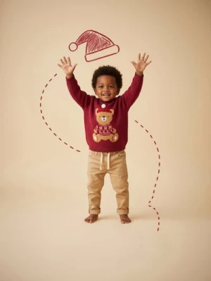 Sinsay - Jeansy z przeszyciami - brązowy