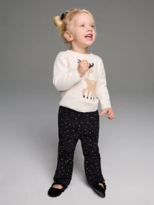 Sinsay - Jeansy ze wzorkiem w gwiazdki - czarny