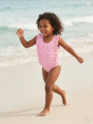 Sinsay - Jednoczęściowy strój kąpielowy z motywem flamingów - różowy