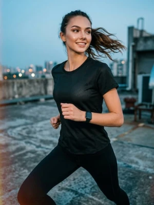 Sinsay - Jednolita koszulka z krókim rękawem - czarny