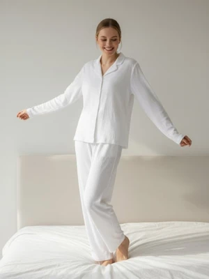 Sinsay - Jednolita piżama dwuczęściowa - biały