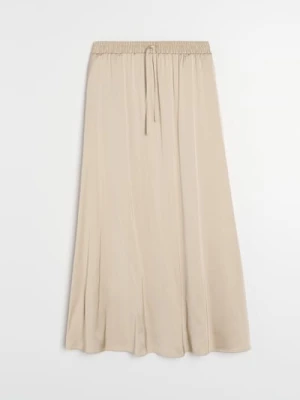 Sinsay - Jednolita spódnica midi - beżowy